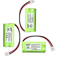 HQRP Phone Battery 3-Pack for VTech CS6429 CS6429-4 CS6429-5 CS6429-2 CS6429-3 Cordless Telephone + Coaster