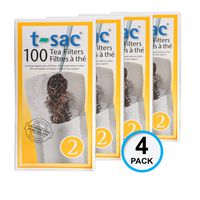 Modern Tea Filter Bags, Disposable Tea Infuser, Size 2, Set of 400 Filters - 4 Boxes - Heat Sealable, Natural, Easy to Use Anywhere, No Cleanup - Perfect for Teas, Coffee & Herbs - from Magic Teafit