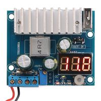DROK LTC1781 100W DC-DC Step Up Converter, 3-32V 3V 5V 12V to 3-35V 5 V 24V Voltage Boost Regulator Board 6A Switching Power Supply Module with LED Voltmeter USB Interface