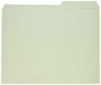 Smead Pressboard Fastener File Folder with SafeSHIELD Fasteners, 2 Fasteners, 2/5-Cut Tab Right Position, 2" Expansion,  Guide Height, Letter Size, Gray/Green, 25 per Box  (14920)
