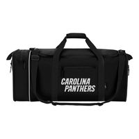 Officially Licensed NFL Carolina Panthers "Steal" Duffel Bag, Black, 28" x 11" x 12"