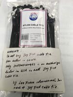 Joy Fish 8 Inch Nylon Cable Ties Wire Ties (Set Of 100PCs,Black)