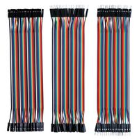 Elegoo EL-CP-004 120pcs Multicolored Dupont Wire 40pin Male to Female, 40pin Male to Male, 40pin Female to Female Breadboard Jumper Wires Ribbon Cables Kit for arduino