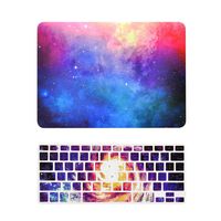 TOP CASE - 2 in 1 Signature Bundle Galaxy Graphic Matte Hard Case + Keyboard Cover Compatible Old Generation MacBook Pro 13" with DVD Drive/CD-ROM A1278 (Release 2008 - Mid 2012) - Pink