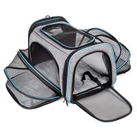 BERTASCHE Cat Carrier Large Pet Carrier, Expandable Soft Sided Dog Travel Carrier Bag with Removable Fleece Pad and Pockets