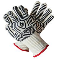 Grill Armor Extreme Heat Resistant Oven Gloves - EN407 Certified 932F - Cooking Gloves for BBQ, Grilling, Baking, Extra Long Cuff