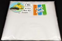 10 4mil No Flap - Box Set Outer Sleeve Sampler - Large XL 2XL - LP Vinyl Record Album Boxset Poly Bag Plastic Covers (+1 Free Dj Magnet)
