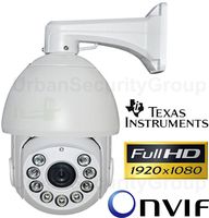 Urban Security Group 2MP 1080P 36x Zoom High Definition Speed 7" Dome Security Camera: 3.5-126mm Lens 36x Optical Zoom Motorized Lens, Auto-Zoom + Auto-Focus, 9X IR LEDsONVIF, IP66 NEMA 4X Outdoor