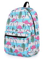 TRENDYMAX Backpack Cute for School | 16"x12"x6" | Holds 15.4-inch Laptop | Flamingos, Stripes