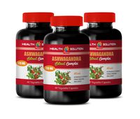 Cholesterol Natural Supplements - ASHWAGANDHA Extract Complex 770 MG - rhodiola rosea herb Supplement - 3 Bottles 180 Vegetable Capsules