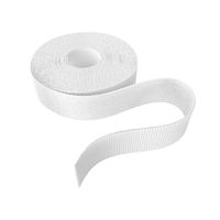KabelDirekt Slim Hook & Loop Tape for Cables (0.78 inches x 50 feet), Reusable, White