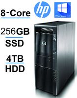 HP Z600 2 X Quad Xeon upto 3.33GHz, 256GB SSD, 4TB HDD, 24GB RAM,USB 3(Renewed)