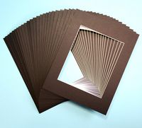 topseller100, Pack of 50 BLACK 11x14 Picture Mats Matting with White Core Bevel Cut for 8x10 Pictures