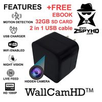 ZspyHD WallCamHD Hidden Nanny Camera Night Vision WiFi IP cam