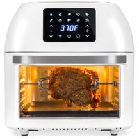 Best Choice Products 16.9qt 1800W 10-in-1 XXXL Family Size Air Fryer Countertop Oven, Rotisserie, Toaster, Dehydrator w/Digital LED Display, 12 Accessories, 9 Recipes - White