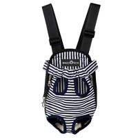 Whizzotech Adjustable Pet Carrier Backpack Pet Frontpack Carrier Travel Bag Legs Out Easy-Fit for Traveling Hiking Camping PB03 (XL, Stripe)