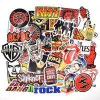 Riao-Tech 55pcs Vintage Stickers Laptop Guitar Travel Case Waterproof (Vintage-A)