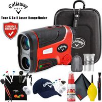Callaway Tour S Golf Laser Rangefinder (Slope Version) with 30-Pack Performance Tees, Golf Tour Hat Gift Set, Starter Gift Set, Backpack, Cleaning Kit and Extended Warranty