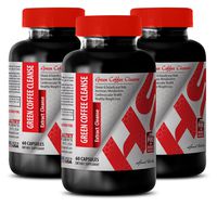 Green Coffee Powder for Weight Loss - Green Coffee Cleanse Complex 800 MG - Boost Weight Loss (3 Bottles)