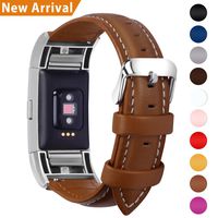 Fullmosa Compatible Charge 2 Band/Strap/Charge 2 Accessories, Genuine Leather Band Compatible Charge 2, Brown