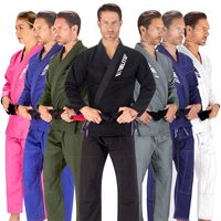 Elite Sports BJJ GI for Men IBJJF Kimono BJJ Jiujitsu GIS W/Preshrunk Fabric & Free Belt (Black, A2L)