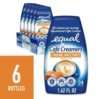 EQUAL Café Coffee Creamers Caramel Macchiato, Low-Calorie Coffee Creamer, 1.62 Ounce (Pack of 6)