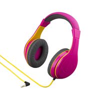 Kids Headphones for Kids Pink Adjustable Stereo Tangle-Free 3.5mm Jack Wired Cord Over Ear Headset for Children Parental Volume Control Kid Friendly Safe Perfect for School Home Travel