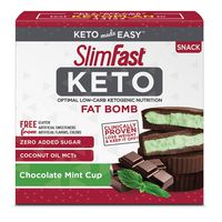 SlimFast Keto Fat Bomb Snacks, Mint Cup, 17 Grams, 14 Pack Box