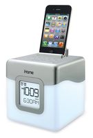 iHome IHM28W2 Color Changing Alarm Clock FM Radio with USB Charging