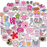 VSCO Stickers for Hydro Flask, Girls Stuff Cute Waterproof Trendy Stickers for Water Bottles, Laptops, Phones,Travel Extra Durable 100% Vinyl(50 Pack)