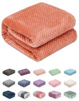 Fuzzy Blanket or Fluffy Blanket for Baby Girl or boy, Soft Warm Cozy Coral Fleece Toddler, Infant or Newborn Receiving Blanket for Crib, Stroller, Travel, Decorative (L-Grapefruit, Throw(50"x70")