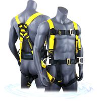 KwikSafety (Charlotte, NC) HURRICANE (with Premium BACK SUPPORT) | 3D Ring Safety Harness OSHA ANSI Full Body Fall Protection Equipment | For Construction Forklift Roofing Aerial Boom Scissor Lift