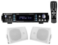 Rockville Home Theater Bluetooth Receiver + (2) 5.25" Speakers with Swivel Brackets