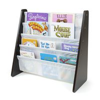 Tot Tutors Kids Book Rack Storage Bookshelf, Espresso/White (Espresso Collection)