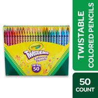 Crayola Twistables Colored Pencils Coloring Set, Gift Age 3 +  - 50Count