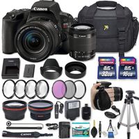 Canon EOS Rebel SL2 DSLR Camera with EF-S 18-55mm f/4-5.6 is STM Lens + 2 Memory Cards + 2 Auxiliary Lenses + HD Filters + 50" Tripod + Premium Accessories Bundle (24 Items)