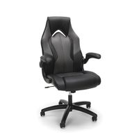 OFM Essentials Collection High-Back Racing Style Bonded Leather Gaming Chair, in Gray