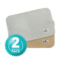 Pet Parents Washable Dog Pee Pads (2pack) of (18x24) Premium Pee Pads for Dogs, Waterproof Whelping Pads, Reusable Dog Training Pads, Quality Travel Pet Pee Pads. Modern Puppy Pads! (1 Tan & 1 Grey)