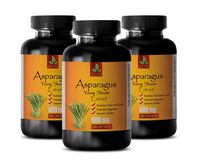 Brain Support Supplement Improve Memory Focus and Brain Function - Asparagus Young Shoots Extract 600 MG - Pure and Potent Ingredients - Natural Digestive wellnes - 3 Bottles 300 Capsules