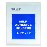 C-Line Self-Adhesive Shop Ticket Holders, 8.5 x 11 Inches, Clear, 50 per Box (70911)
