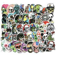 Musite 50Pcs Rock Skeleton Stickers Laptop Sticker Pack Mixed Punk Skull Stickers for Suitcase Skateboard Laptop Phone Motorcycle Bicycle Car
