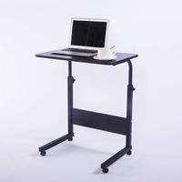 Laptop Cart 23.6" Mobile Table Fancasa Movable Portable Adjustable Notebook Computer Stand with Wheels (Black)