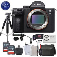 Sony Alpha a7 III Mirrorless Digital Camera Body w/Audio Technica Microphone & Tripod Deluxe Bundle