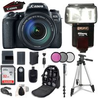 Canon EOS 77D DSLR Camera with 18-135mm USM Lens + 32 Gb Card + Accessory Bundle