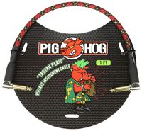 Pig Hog PCH1PLR Right-Angle 1/4" Tartan Plaid Instrument Patch Cable, 1 Foot
