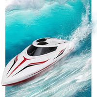 INTEY RC Boat, Double-Layor Waterproof 25km/h Remote Control Boat with Capsize Recovery for Kids, Teenagers and Adults(Include 2 Rechargeable Battery)