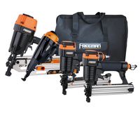 Freeman P4FRFNCB Pneumatic Framing & Finishing Combo Kit with Canvas Bag (4Piece) Nail Gun Set with Framing Nailer, Finish Nailer, Brad Nailer, & Narrow Crown Stapler
