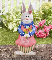 The Lakeside Collection Easter Bunny Garden Stakes- Girl Bunny