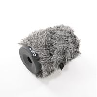 Movo WS-G80 Furry Rigid Windscreen for Microphones 18-23mm in Diameter and up to 3.9" (10cm) Long - Dark Gray