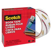 Scotch 845 Book Tape, 2 Inches x 15 Yards, 3 Inch Core, Crystal Clear